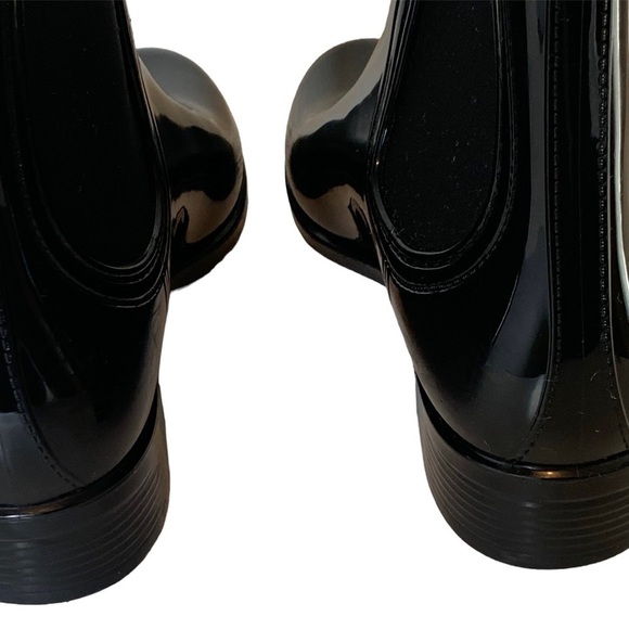 Aldo, Black Patten rubber rain boot bootie, Size 9 - Picture 5 of 7